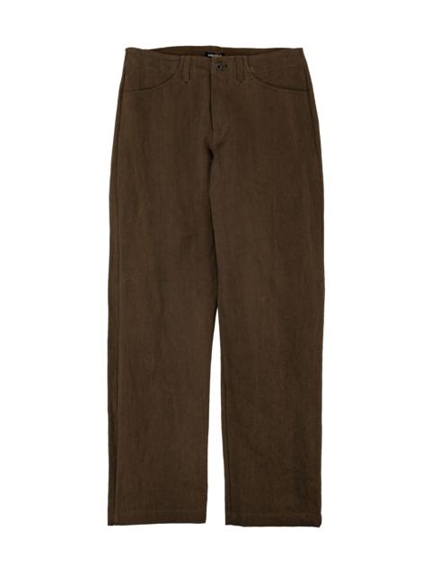 evan kinori Four Pocket Pant Cotton/Washi Canvas Dark Olive Sumi Ink Dye