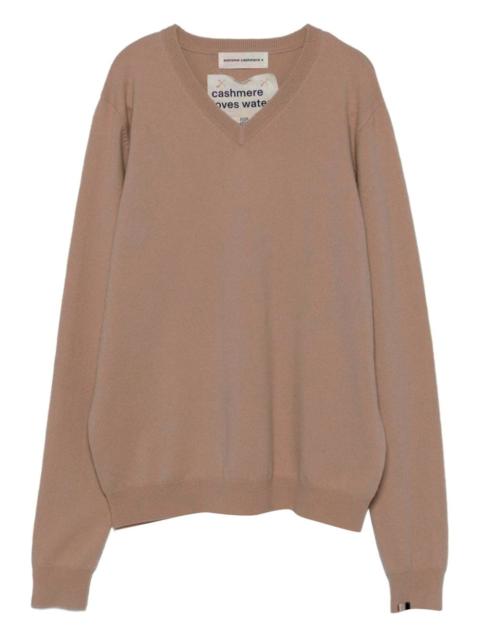 extreme cashmere V-neck long-sleeve sweater