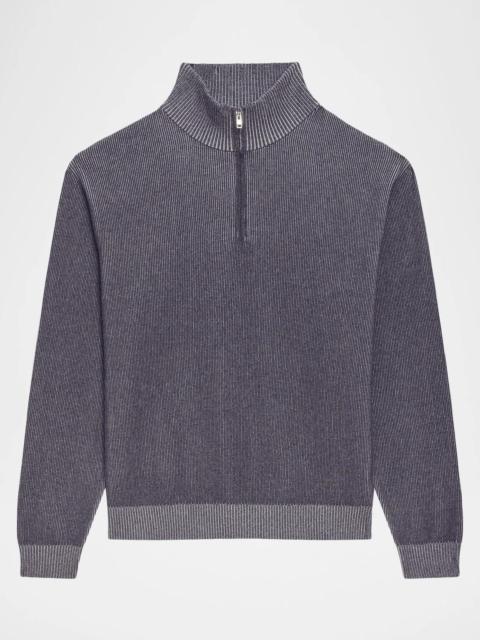 Theory Rib-Knit Quarter-Zip Sweater