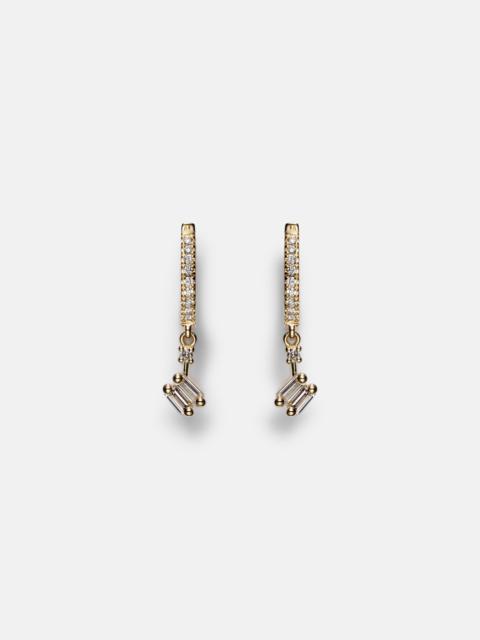 SUZANNE KALAN 18kt gold drop earrings with diamonds