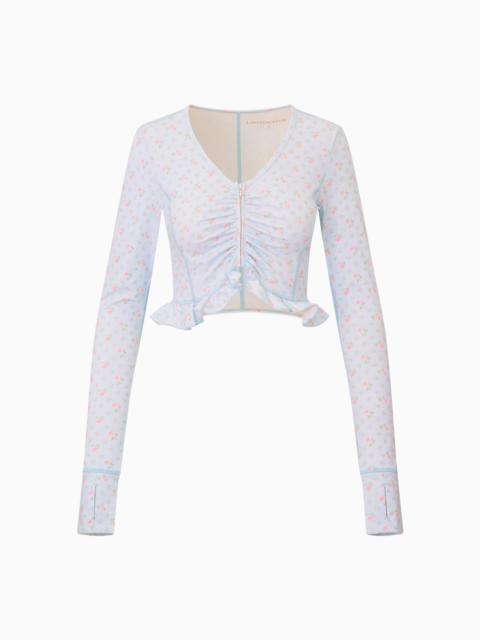 LoveShackFancy Sweetheart Medway Zip-Up Active Top