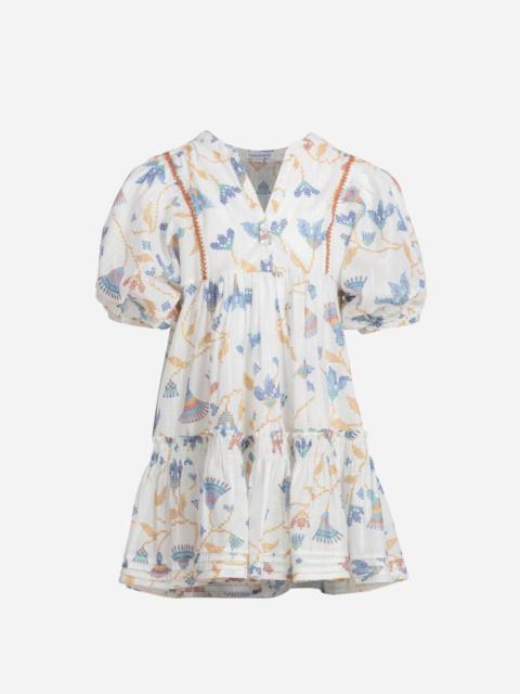 Poupette St Barth Mini Dress Aria for girls - Blue Ylang Ylang