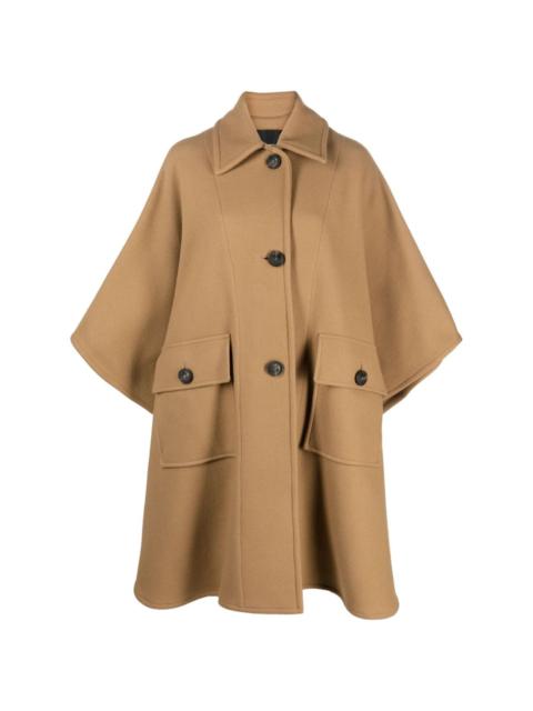 PINKO batwing-sleeves wool-blend coat