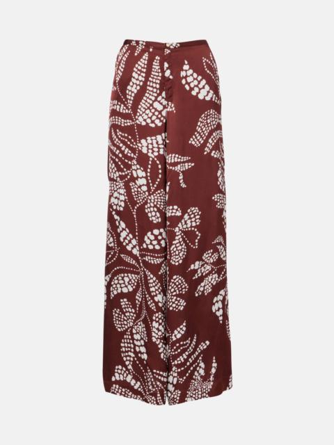 Poupette St Barth Clea high-rise printed wide-leg pants