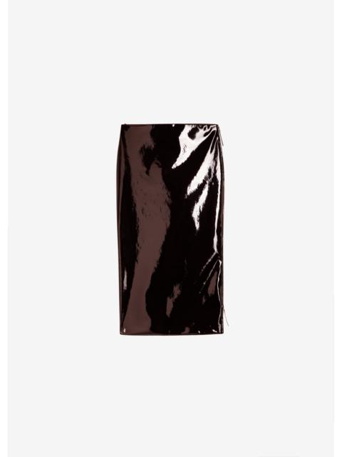 The Frankie Shop Samantha Patent Zip Skirt - Burgundy
