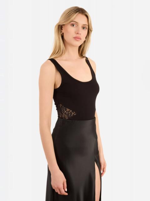CAMI NYC MIRAY RIB KNIT TANK BLACK