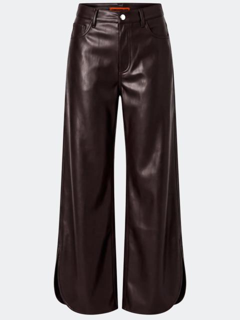 SIMONMILLER Livia Vegan Leather Pant In Dark Choco Brown