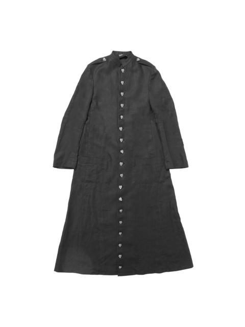 Enfants Riches Déprimés LINEN PRIEST COAT WITH CHERUB BUTTONS
