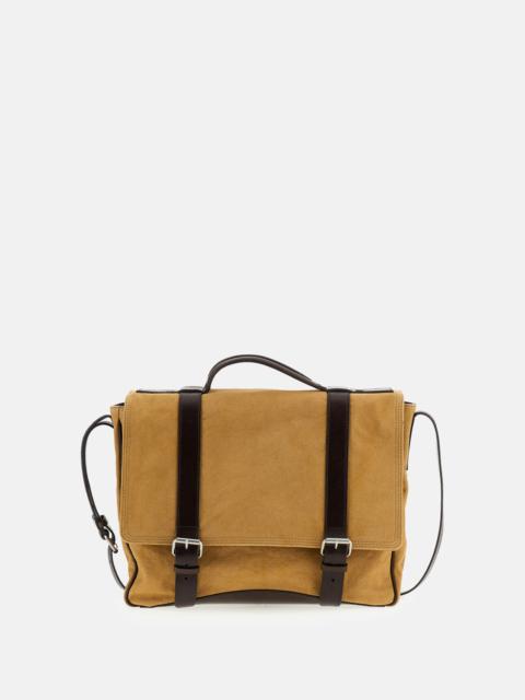 Dries Van Noten CANVAS AND LEATHER BRIEFCASE