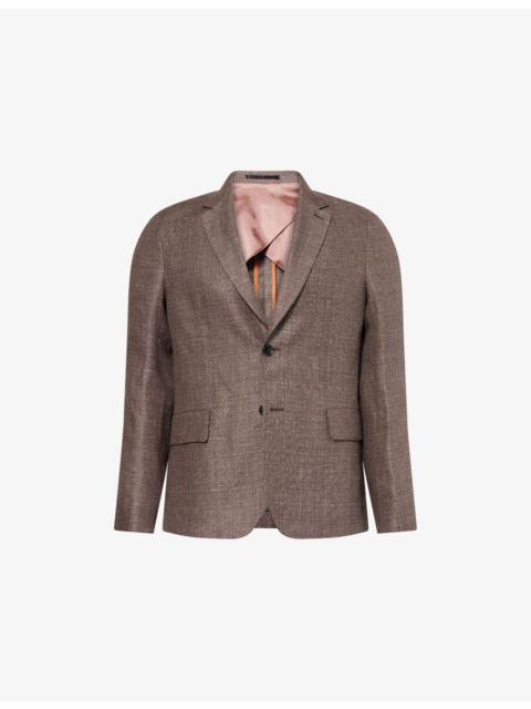 Paul Smith Notch-Lapels Regular-Fit Linen And Wool Blazer
