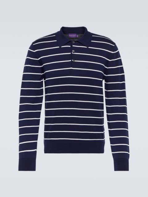 Ralph Lauren Striped cotton piqué polo shirt