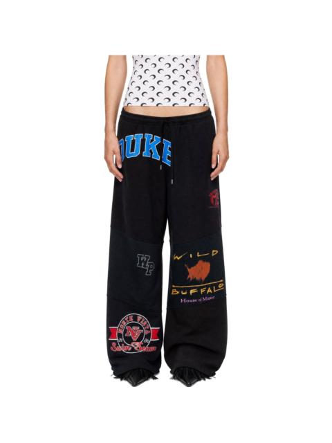 Marine Serre Black Regenerated Graphic Jersey Sweatpants