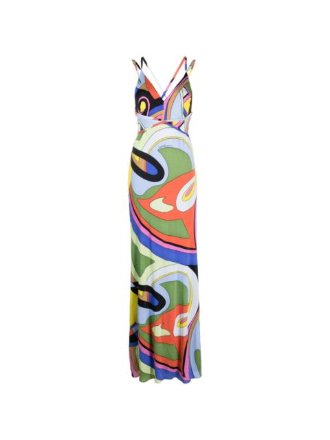 abstract-print sleeveless dress