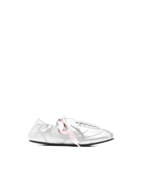 Repetto ribbon lace sneakers