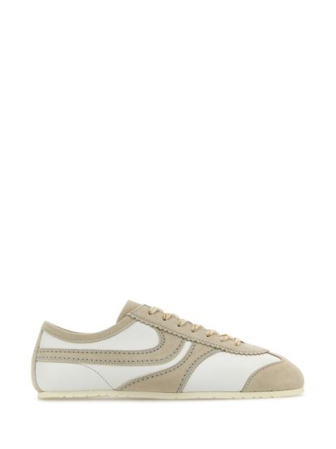 Dries Van Noten Two-tone leather and suede sneakers