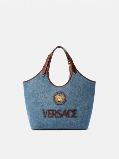 VERSACE La Medusa Denim Tote