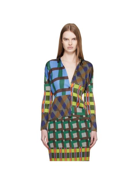 Pleats Please Issey Miyake Multicolor Harmony Blouse