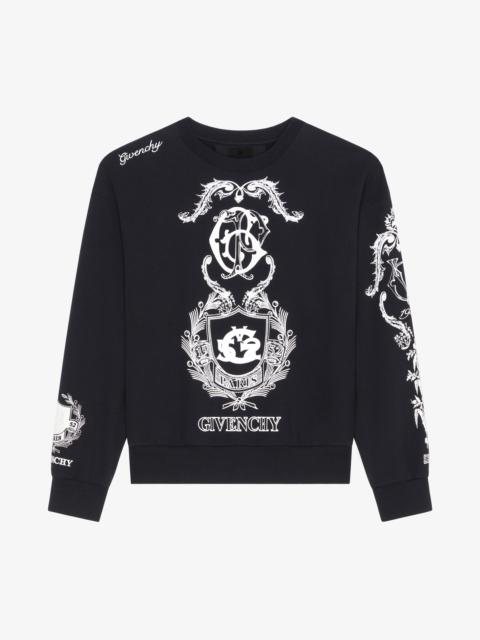 GIVENCHY CREST BOXY FIT SWEATSHIRT IN FLEECE