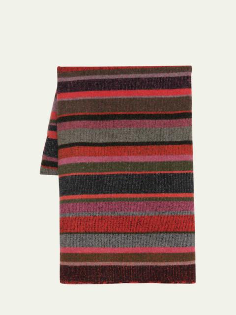 The Elder Statesman Stripe Super Soft Cashmere Scarf