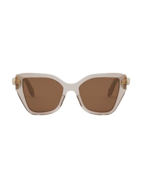 BVLGARI Women's Serpenti 53MM Butterfly Sunglasses - Brown Beige