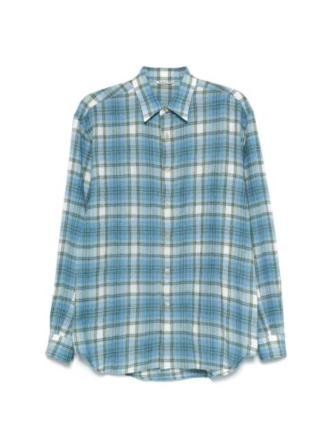 AURALEE check-pattern wool shirt
