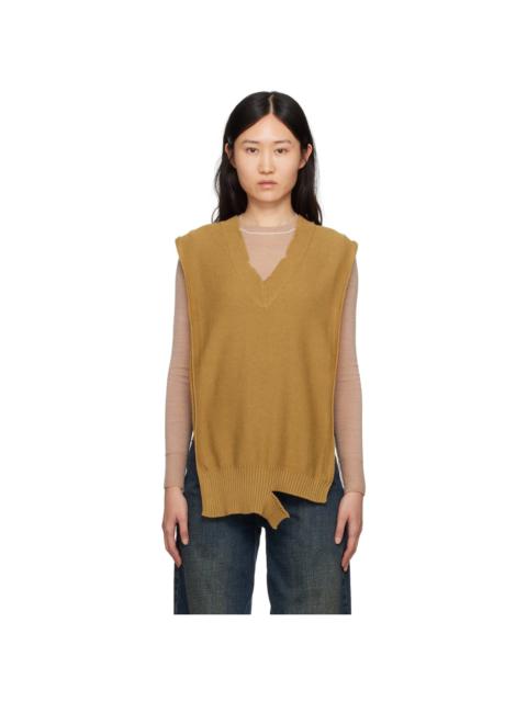 MM6 Maison Margiela Tan Distressed Stole