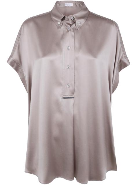 Brunello Cucinelli Silk Shirt "M0c59ra915 C2874 Khaki"