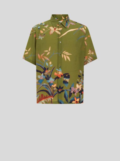 Etro SHORT-SLEEVED LEAFY SILK SHIRT