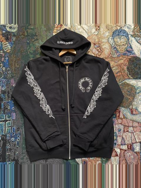 ZipUp HEARTS◆Horseshoe Hoodie Fuck CHROME Fleece You Floral