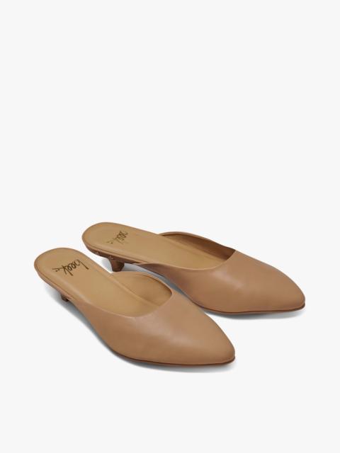 beek Dipper Leather Kitten Heel Mule