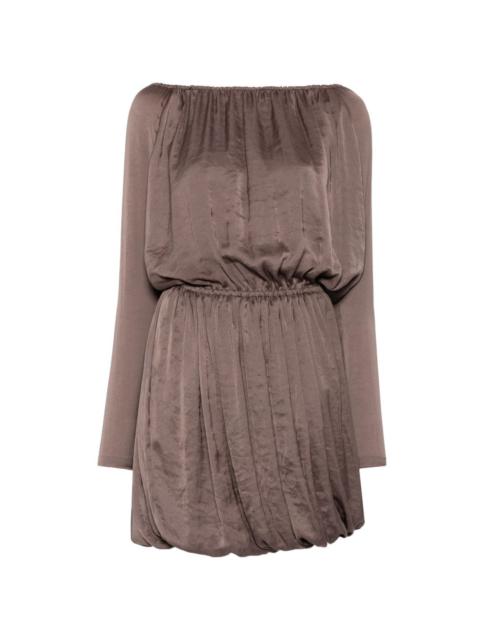 SAINT LAURENT elasticated long-sleeve midi dress