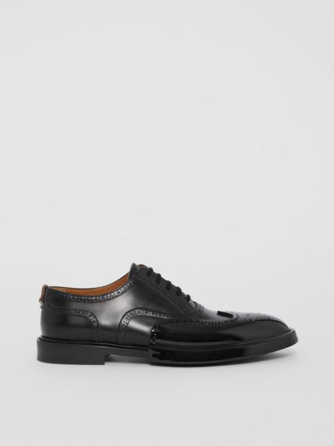 Burberry Toe Cap Detail Leather Oxford Brogues