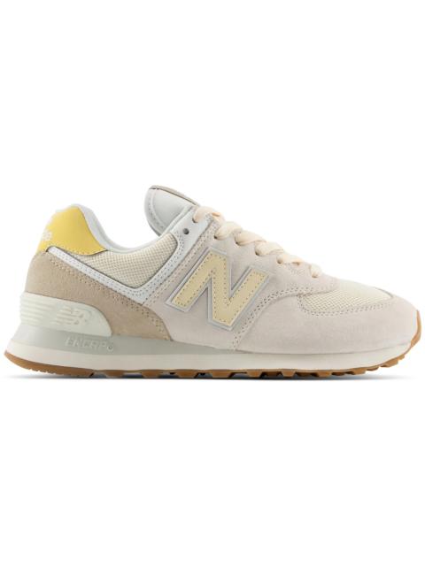New Balance New Balance 574 Sea Salt Yellow Gum (Women's)