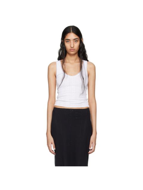 White 'The Scoop' Tank Top