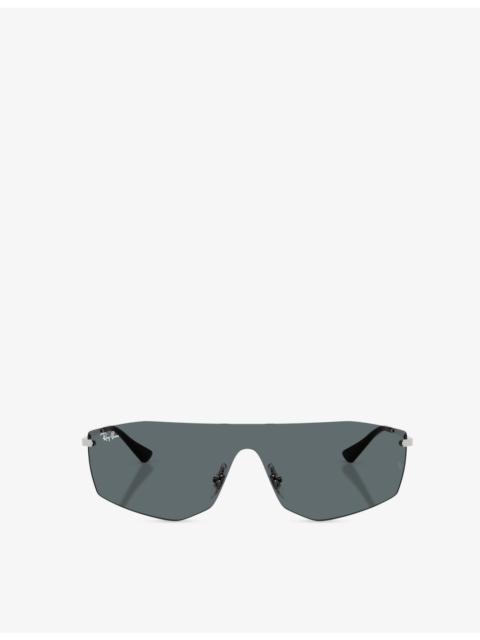 Ray-Ban RB3781 Irregular-Frame Metal Sunglasses
