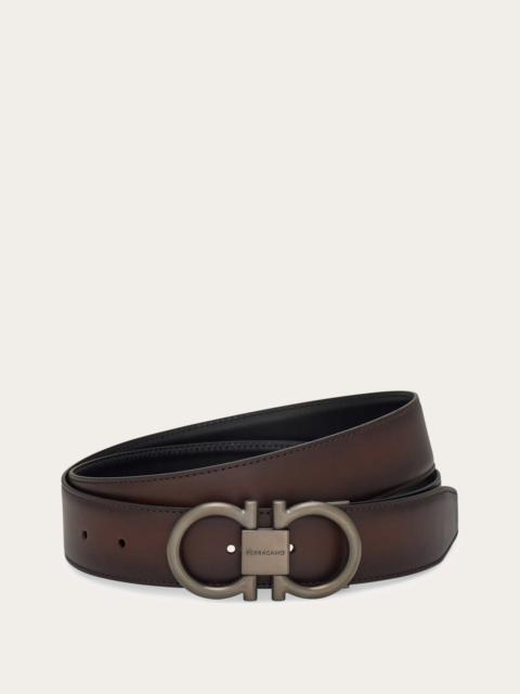 FERRAGAMO Reversible and adjustable Gancini belt