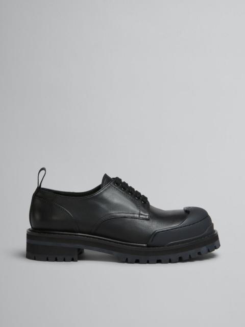 BLACK LEATHER DADA ARMY DERBY SHOE