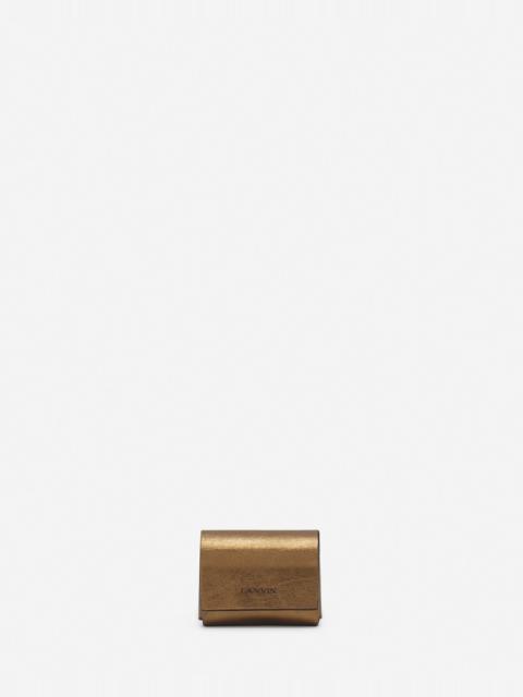 Lanvin LANVIN SIGNATURE CASE FOR AIRPODS PRO IN METALLIC GRAINED LEATHER