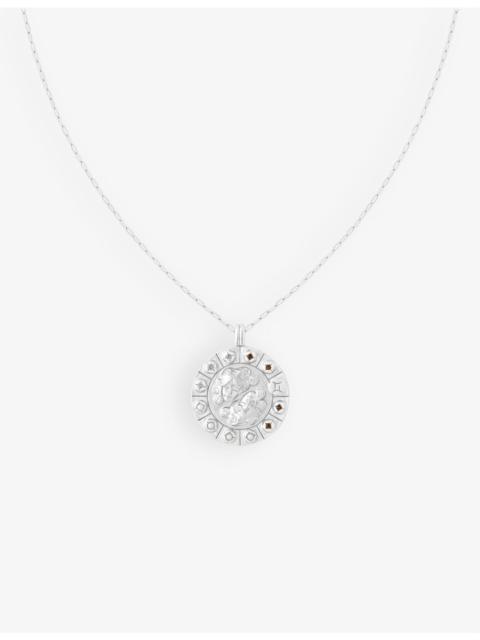ASTRID & MIYU Gemini Bold Zodiac plated recycled 925 sterling-silver necklace