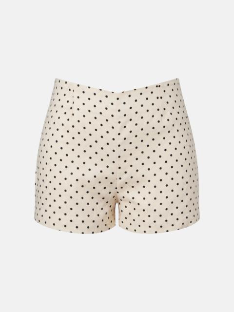 FAITHFULL Lila polka-dot linen shorts