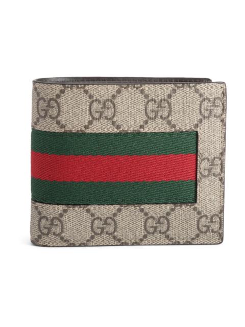 GUCCI Gucci Bifold Wallet GG Supreme Web Brown