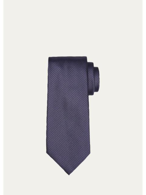 TOM FORD Men's Micro-Pied de Poule Silk Tie