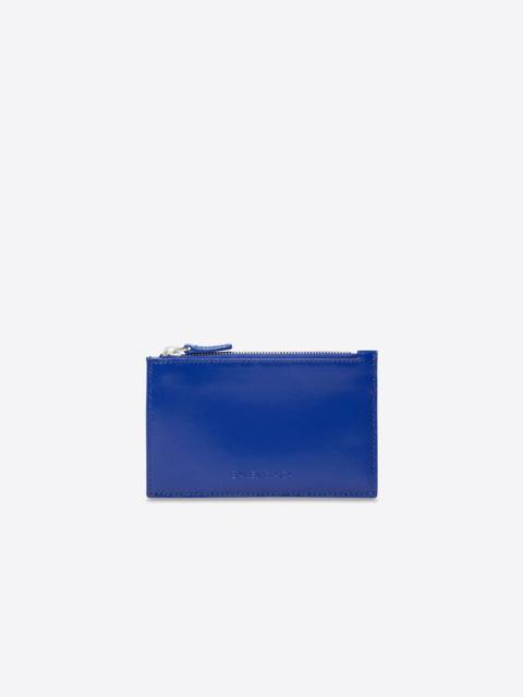 BALENCIAGA Men's Essential Long Coin And Card Holder in Blue