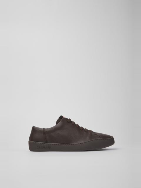 CAMPER Peu Touring Burgundy leather sneakers for women