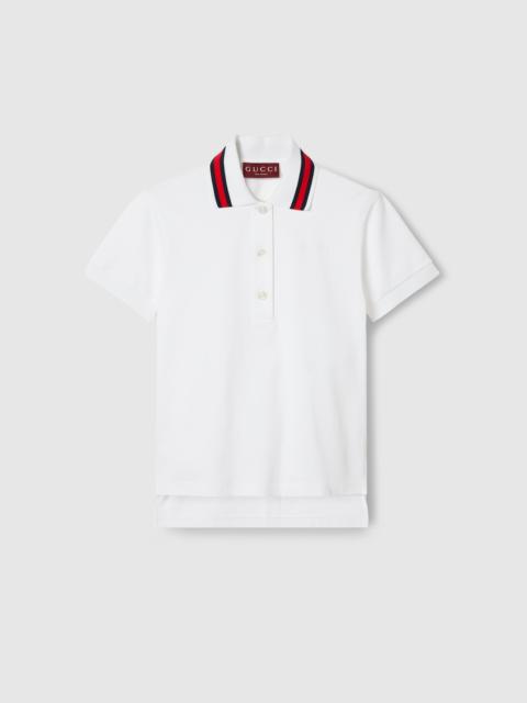 Cotton stretch piquet polo shirt