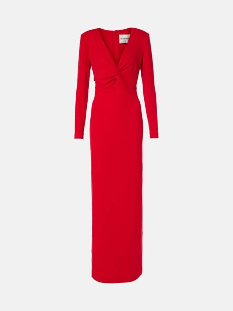 ROLAND MOURET Gathered cady gown