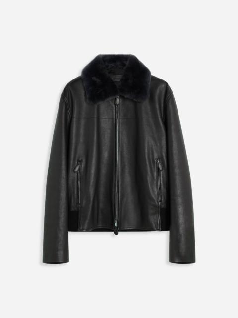 Lanvin JACKET IN CALFSKIN WITH SHEARLING COLLAR
