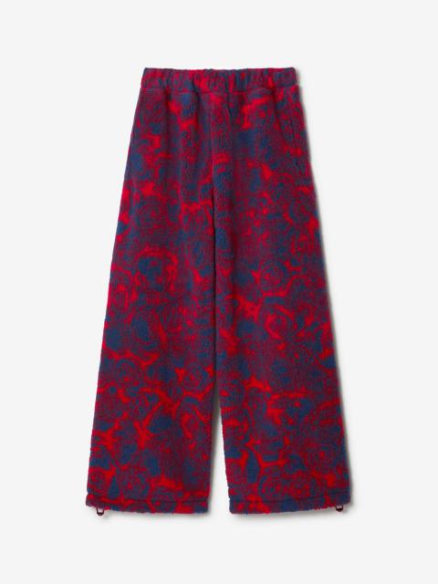 Burberry Rose Print Fleece Trousers