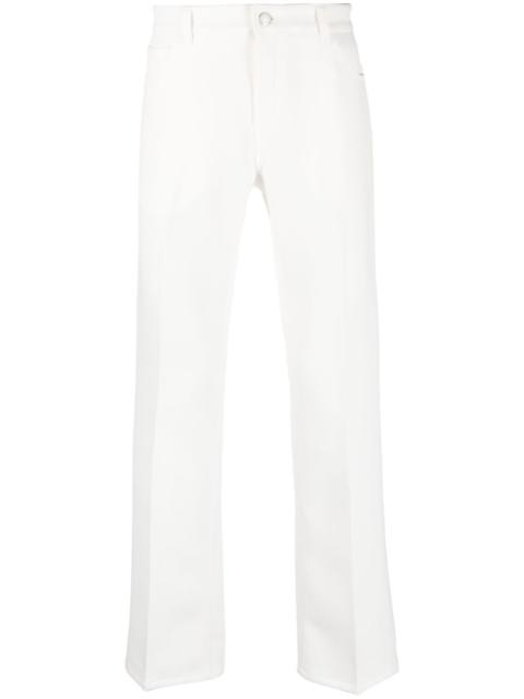 courrèges bootcut twill tailored trousers