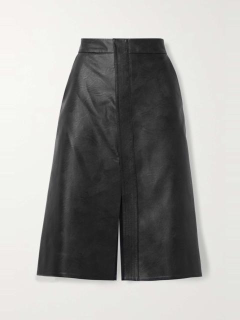 Stella McCartney Lauren vegetarian leather midi skirt
